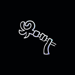Bandaged Halloween Arm And Hand Outline blue gradient vector icon