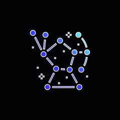 Astronomy blue gradient vector icon