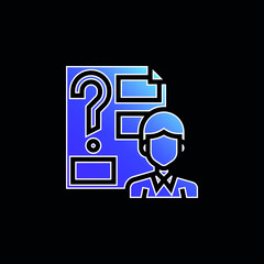 Answer blue gradient vector icon