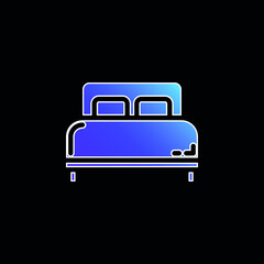 Plakat Bed blue gradient vector icon