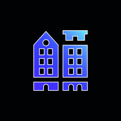 Amsterdam blue gradient vector icon