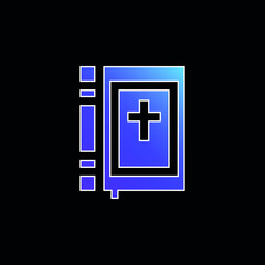Fototapeta premium Bible blue gradient vector icon