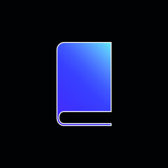 Book Closed With Black Cover blue gradient vector icon