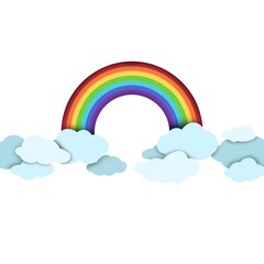 rainbow and clouds