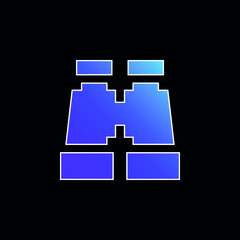 Obraz premium Binoculars blue gradient vector icon