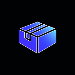 Box blue gradient vector icon