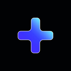 Black Plus Sign blue gradient vector icon