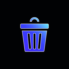 Bin blue gradient vector icon