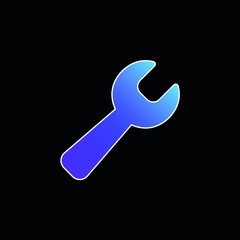 Black Wrench blue gradient vector icon