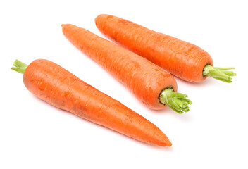 Fresh carrot on a white background