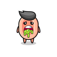 the cute soap character with puke