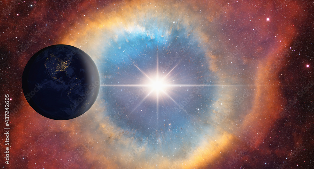 Aufkleber supernova explosion in the center of the milky way 