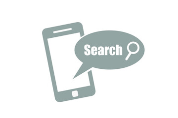 スマホで検索　アイコン　ベクター