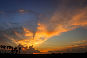 Obraz premium beautiful evening sky and clouds