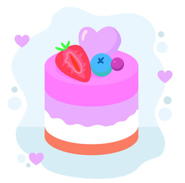 vector image of cake, cupcake, sweets. Idea for a greeting card or banner for a cafe or bakery