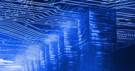 Composition of computer servers and computer circuit board