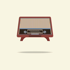 Retro radio tape graphic design vector illustration