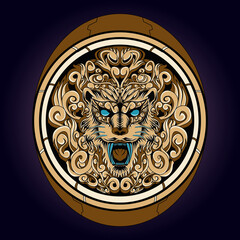 ornament cat shape illustration