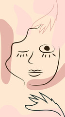 Fashion portrait of a model girl with sunglasses. Retro trendy colors poster or flyer.