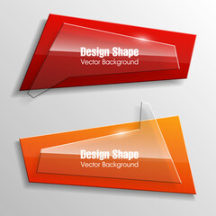Design shape glass Origami vector banner