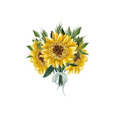 Bright and sunny sunflower bouquet