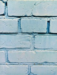 Blue brick wall.