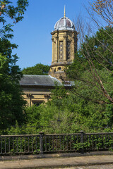 Although a nonconformist church Titus Salt had the architects design an ornate Italianate tower on...