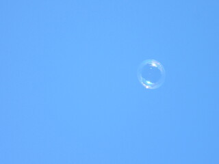 soap bubbles in the sky
