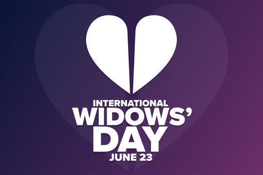 International Widows Day. June 23. Holiday concept. Template for background, banner, card, poster with text inscription. Vector EPS10 illustration. - Powered by Adobe