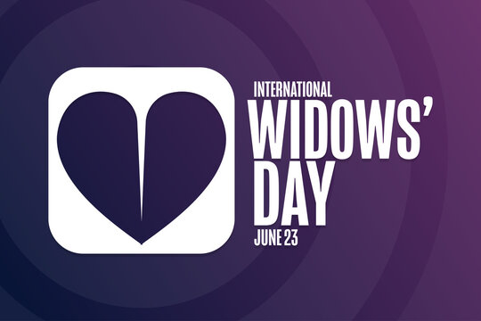International Widows Day. June 23. Holiday concept. Template for background, banner, card, poster with text inscription. Vector EPS10 illustration.