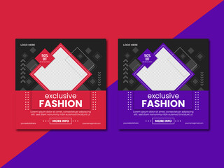 exclusive fashion social media post template