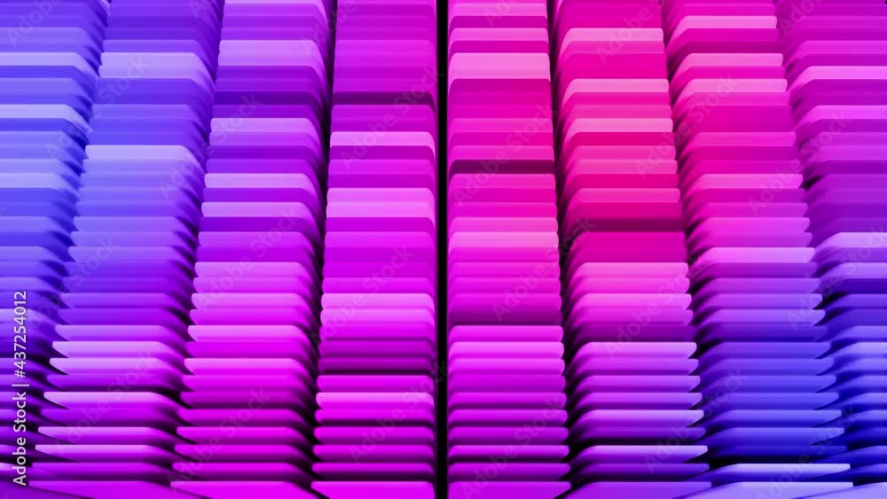 Poster 3d abstract geometric creative dark bg with looping flowing animation, black columns rise and fall f