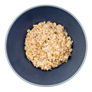 top view of porridge from Emmer farro groats