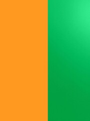Bicolor green and orange abstract geometric vertical line summer fashion trend color palette decorative background