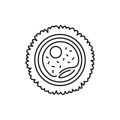 Egg cell olor line icon. Fertility. Pictogram for web page, mobile app, promo.