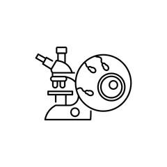 In vitro fertilization olor line icon. Pregnancy. Pictogram for web page, mobile app, promo.