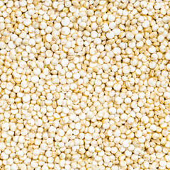 many uncooked quinoa grains close up