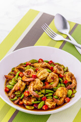 Stir-fried Stink Bean and Prawn