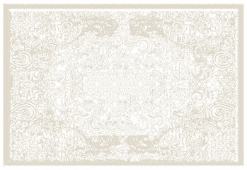 Antique traditional classic rug pattern design distressed texture background. Tie dye texture modern floor in vector 
