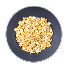 top view of porridge from kamut khorasan wheat