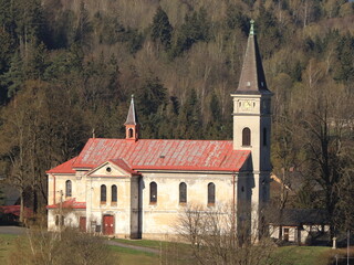 old church in the village Lucany nad Nisou