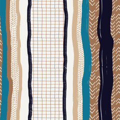 Seamless sunset stripe farmhouse linen background. Provence gray rustic romantic woven pattern texture. Shabby chic style tonal cottage line textile print.