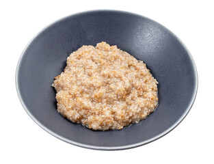 boiled porridge from crushed rye groats in bowl