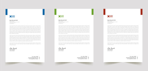  abstract business professional letterhead templates