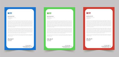 sample and professional letterhead template