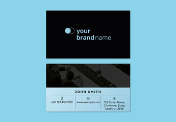 Editable Name Card Layout in Modern Design