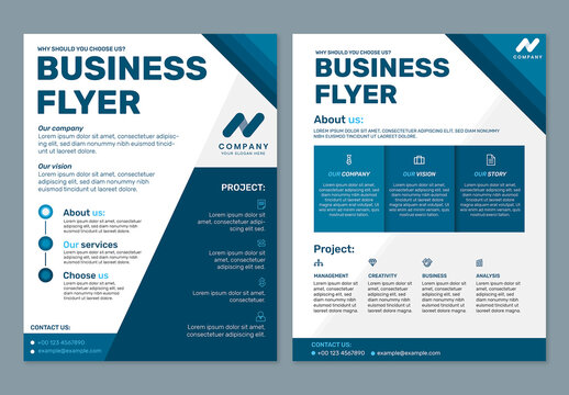 Foldable Business Flyer Layout