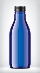 Color Plastic Bottle on background. 