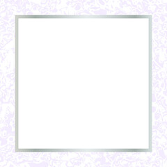 Frame on an abstract light blue background. An elegant pattern for cards, wedding invitations.
