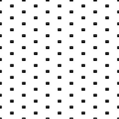 Square seamless background pattern from geometric shapes. The pattern is evenly filled with black email symbols. Vector illustration on white background